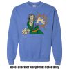 Adult Heavy Blend Heather Royal or Red 60/40 Fleece Crew (S) Thumbnail