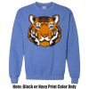 Adult Heavy Blend Heather Royal or Red 60/40 Fleece Crew (S) Thumbnail