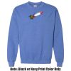Adult Heavy Blend Heather Royal or Red 60/40 Fleece Crew (S) Thumbnail