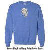 Adult Heavy Blend Heather Royal or Red 60/40 Fleece Crew (S) Thumbnail
