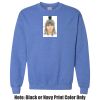Adult Heavy Blend Heather Royal or Red 60/40 Fleece Crew (S) Thumbnail