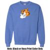 Adult Heavy Blend Heather Royal or Red 60/40 Fleece Crew (S) Thumbnail