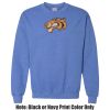 Adult Heavy Blend Heather Royal or Red 60/40 Fleece Crew (S) Thumbnail