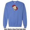 Adult Heavy Blend Heather Royal or Red 60/40 Fleece Crew (S) Thumbnail