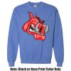 Adult Heavy Blend Heather Royal or Red 60/40 Fleece Crew (S) Thumbnail