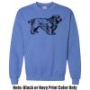 Adult Heavy Blend Heather Royal or Red 60/40 Fleece Crew (S) Thumbnail