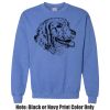 Adult Heavy Blend Heather Royal or Red 60/40 Fleece Crew (S) Thumbnail