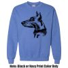 Adult Heavy Blend Heather Royal or Red 60/40 Fleece Crew (S) Thumbnail