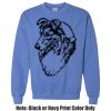 Adult Heavy Blend Heather Royal or Red 60/40 Fleece Crew (S) Thumbnail