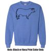 Adult Heavy Blend Heather Royal or Red 60/40 Fleece Crew (S) Thumbnail
