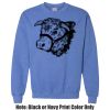 Adult Heavy Blend Heather Royal or Red 60/40 Fleece Crew (S) Thumbnail