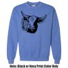 Adult Heavy Blend Heather Royal or Red 60/40 Fleece Crew (S) Thumbnail