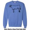 Adult Heavy Blend Heather Royal or Red 60/40 Fleece Crew (S) Thumbnail