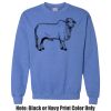 Adult Heavy Blend Heather Royal or Red 60/40 Fleece Crew (S) Thumbnail