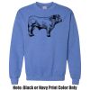 Adult Heavy Blend Heather Royal or Red 60/40 Fleece Crew (S) Thumbnail