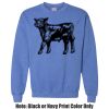 Adult Heavy Blend Heather Royal or Red 60/40 Fleece Crew (S) Thumbnail