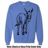 Adult Heavy Blend Heather Royal or Red 60/40 Fleece Crew (S) Thumbnail