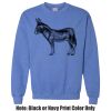 Adult Heavy Blend Heather Royal or Red 60/40 Fleece Crew (S) Thumbnail