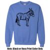 Adult Heavy Blend Heather Royal or Red 60/40 Fleece Crew (S) Thumbnail