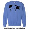 Adult Heavy Blend Heather Royal or Red 60/40 Fleece Crew (S) Thumbnail