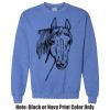 Adult Heavy Blend Heather Royal or Red 60/40 Fleece Crew (S) Thumbnail