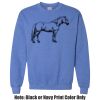 Adult Heavy Blend Heather Royal or Red 60/40 Fleece Crew (S) Thumbnail