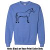Adult Heavy Blend Heather Royal or Red 60/40 Fleece Crew (S) Thumbnail
