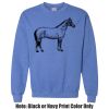 Adult Heavy Blend Heather Royal or Red 60/40 Fleece Crew (S) Thumbnail