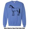 Adult Heavy Blend Heather Royal or Red 60/40 Fleece Crew (S) Thumbnail