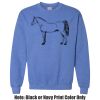 Adult Heavy Blend Heather Royal or Red 60/40 Fleece Crew (S) Thumbnail