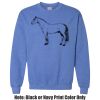Adult Heavy Blend Heather Royal or Red 60/40 Fleece Crew (S) Thumbnail