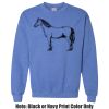 Adult Heavy Blend Heather Royal or Red 60/40 Fleece Crew (S) Thumbnail