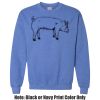 Adult Heavy Blend Heather Royal or Red 60/40 Fleece Crew (S) Thumbnail
