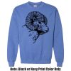 Adult Heavy Blend Heather Royal or Red 60/40 Fleece Crew (S) Thumbnail