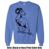 Adult Heavy Blend Heather Royal or Red 60/40 Fleece Crew (S) Thumbnail