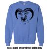 Adult Heavy Blend Heather Royal or Red 60/40 Fleece Crew (S) Thumbnail