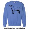 Adult Heavy Blend Heather Royal or Red 60/40 Fleece Crew (S) Thumbnail