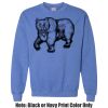 Adult Heavy Blend Heather Royal or Red 60/40 Fleece Crew (S) Thumbnail