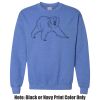 Adult Heavy Blend Heather Royal or Red 60/40 Fleece Crew (S) Thumbnail