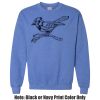 Adult Heavy Blend Heather Royal or Red 60/40 Fleece Crew (S) Thumbnail