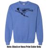 Adult Heavy Blend Heather Royal or Red 60/40 Fleece Crew (S) Thumbnail