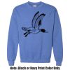 Adult Heavy Blend Heather Royal or Red 60/40 Fleece Crew (S) Thumbnail