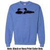 Adult Heavy Blend Heather Royal or Red 60/40 Fleece Crew (S) Thumbnail