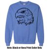 Adult Heavy Blend Heather Royal or Red 60/40 Fleece Crew (S) Thumbnail