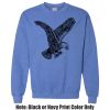 Adult Heavy Blend Heather Royal or Red 60/40 Fleece Crew (S) Thumbnail