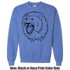 Adult Heavy Blend Heather Royal or Red 60/40 Fleece Crew (S) Thumbnail