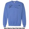Adult Heavy Blend Heather Royal or Red 60/40 Fleece Crew (S) Thumbnail