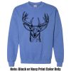 Adult Heavy Blend Heather Royal or Red 60/40 Fleece Crew (S) Thumbnail