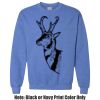 Adult Heavy Blend Heather Royal or Red 60/40 Fleece Crew (S) Thumbnail