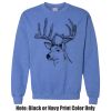 Adult Heavy Blend Heather Royal or Red 60/40 Fleece Crew (S) Thumbnail
